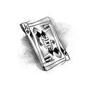 simple joker hat tattoo design idea