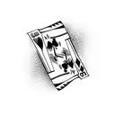 simple joker hat tattoo design idea