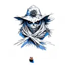 scarecrow color tattoo design idea