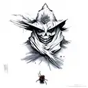 scarecrow color tattoo design idea