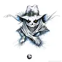 scarecrow color tattoo design idea