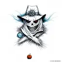 scarecrow color tattoo design idea