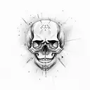SKULL SKETCH SCREAM tattoo design idea