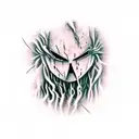 scarecrow on cross simple sketch tattoo design idea
