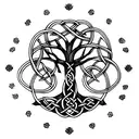 Celtic tree of life, more branchs, background tattoo design idea