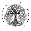 Celtic tree of life, more branchs, background tattoo design idea