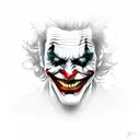 joker heavy smile realistic drawing tattoo design idea