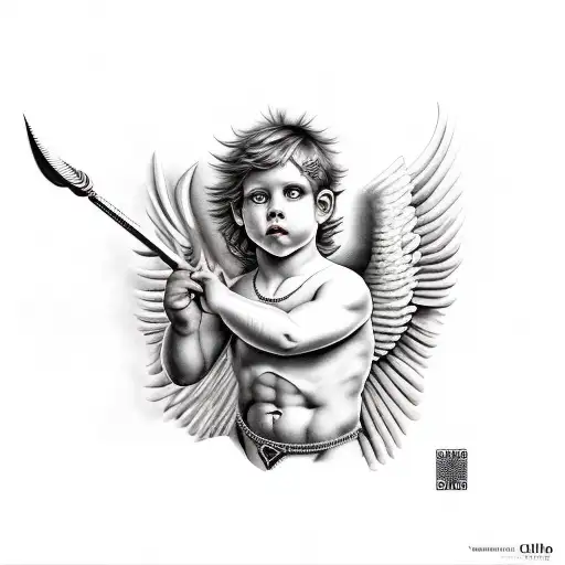 cupido ares tattoo design idea
