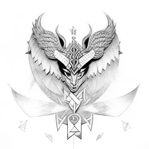norse themed sleeve with a valkyrie as the main peice tattoo design idea