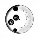 moon phases tattoo design idea