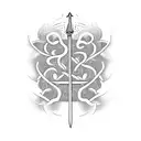 Sword with vines covering it tattoo design idea