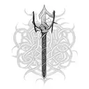 Sword with vines covering it tattoo design idea