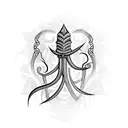 Sword with vines covering it tattoo design idea