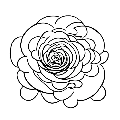 Burning rose tattoo design idea