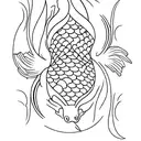 Yin Yang koi fish tattoo design idea