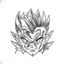 GOHAN SSJ2 tattoo design idea