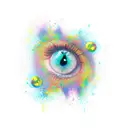 rainbow  dripping  tattoo design idea