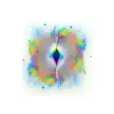 rainbow  dripping  tattoo design idea