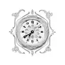 antique clock tattoo design idea