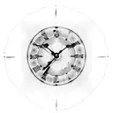 antique clock tattoo design idea