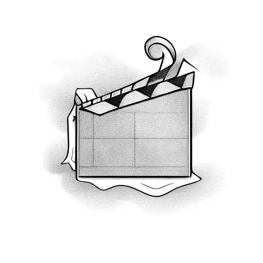 film clapperboard tattoo design idea