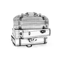 books, suitcase, airplane,  tattoo design idea