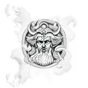 Zeus poseidon and ares connected to an ancient map tattoo design idea