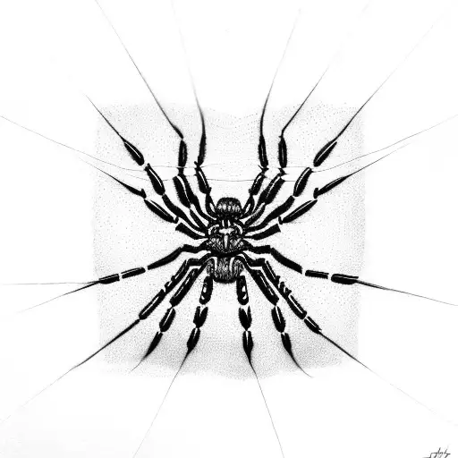 spider with long legs tattoo design idea
