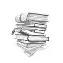 A stack of books with an open lock on top, signifying the power of knowledge and unlocking the mysteries of the mind. tattoo design idea