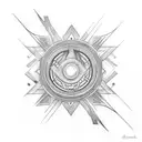 soleil 21 branches tattoo design idea