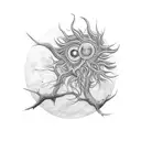 soleil 21 branches tattoo design idea