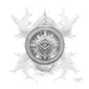 soleil 21 branches tattoo design idea