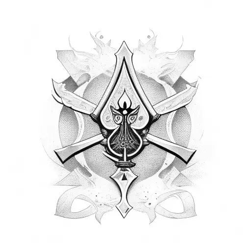 Ace of Spades Crow tattoo design idea