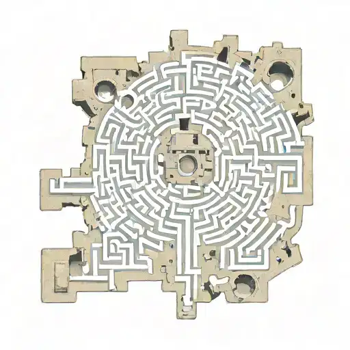 labyrinth tattoo design idea
