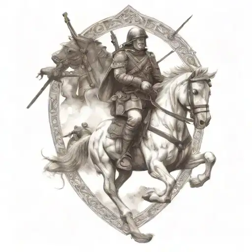 mutilated soldiers dying on battle scene tattoo design idea