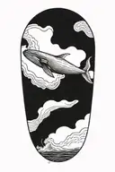 humpback whale breaching tattoo design idea