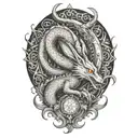 bugs bunny riding a dragon tattoo design idea