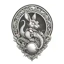 bugs bunny riding a dragon tattoo design idea