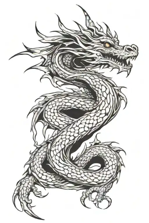 dragon that wrapped around arm to the neck tattoo tattoo design idea
