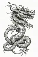 dragon that wrapped around arm to the neck tattoo tattoo design idea
