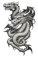 dragon that wrapped around arm to the neck tattoo tattoo design idea