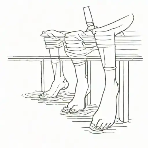 wet socks tattoo design idea