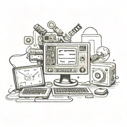 computer hacking themed tattoo featuring elements tattoo design idea