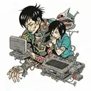 computer hacking themed tattoo featuring elements tattoo design idea