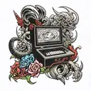 computer hacking themed tattoo featuring elements tattoo design idea