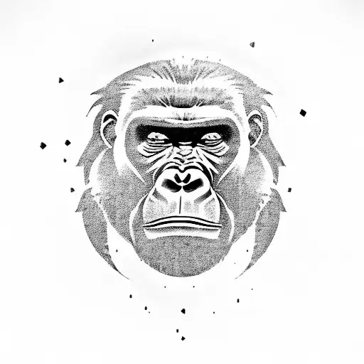 A gorilla warrior tattoo design idea