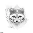 japanese firefox tattoo design idea