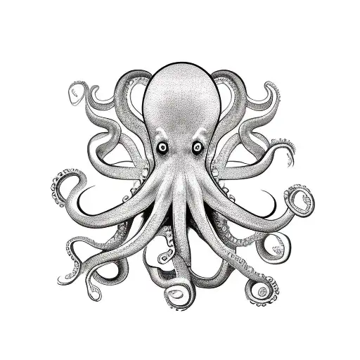 Cartoon Octopus tattoo design idea
