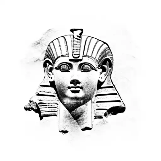 Mysterious ancient Greek ruins intertwined with Egyptian hieroglyphics tattoo design idea