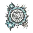 Arc Reactor WIth Lines Coming Out  tattoo design idea